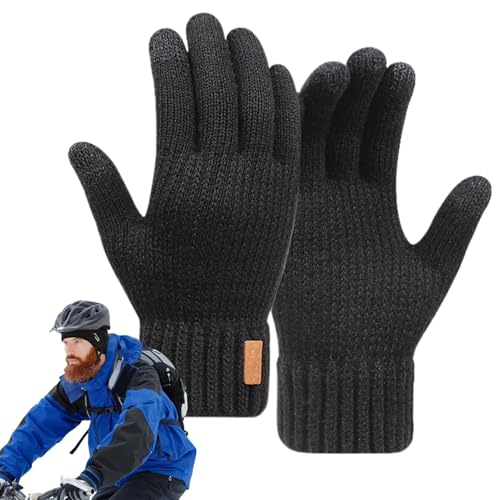 Whrcy Winterhandschuhe Touchscreen-Handschuhe, warme Handschuhe für Herren | wasserdichte Winddichte Hände warme Handschuhe | Hände warme Fahrradhandschuhe, Thermohandschuhe für kaltes Wetter zum von Whrcy