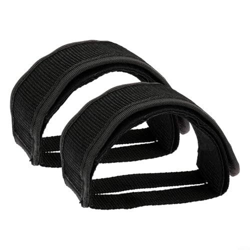 Langlebige Nylon-Pedalgurte, anpassbare Passform für komfortables Fahrerlebnis (schwarz) von Whychstore
