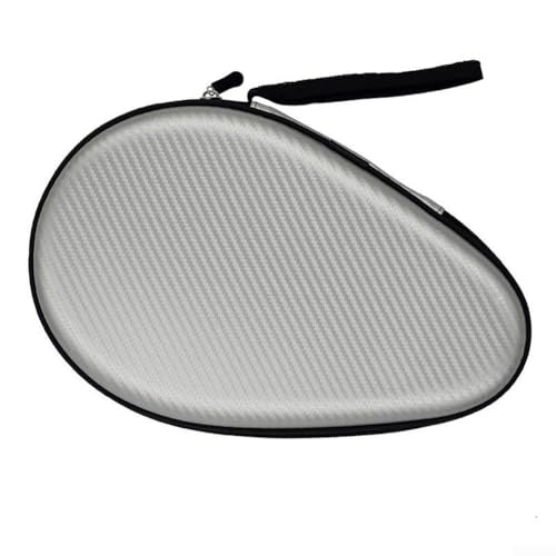 Tischtennisschlägertasche, EVA-Tasche, wasserdicht, stoßfest, leicht zu tragen (1 Silber) von Whychstore