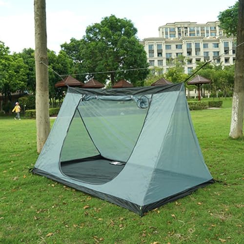 Ultraleichtes Camping-Netzzelt, Outdoor-Doppelpersonen-Netz, keine Stange, graues Innenzelt, leichtes und wasserdichtes Zelt für Outdoor-Abenteuer von Whychstore