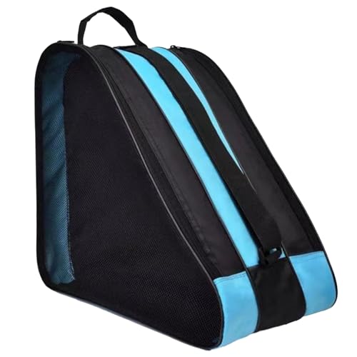 Whyzsjnclg Roller Skate -Bag für Kinder mit verstellbarem Gurt Oxford Stoff EIS Skatbeutel mit 2 Seiten Mesh Bag Reißverschluss Reißverschluss Schwerer Skate -Beutel, Blauer Figur Skatingbeutel von Whyzsjnclg