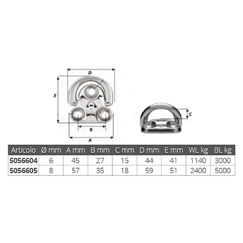 Wichard Hinge With Ring Silber 6 mm von Wichard