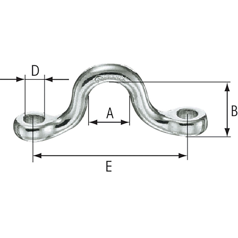 Wichard Stainless Steel H16 Strap Bridge Support Silber 54 mm von Wichard