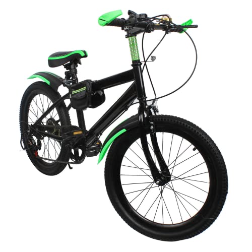 Wiefiche 20 Zoll Kinderfahrrad, 2 Farbe Premium Mountainbike Jungen & Mädchen-Fahrrad aus Kohlenstoffstahl Fully MTB für Jungen & Mädchen & Damen & Herren Fahrräder für Outdoor Sportausflüge von Wiefiche