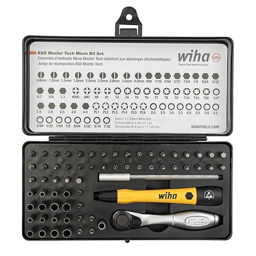 Wiha 75965 65-teiliges System 4 ESD Safe Master Technician Ratsche und MicroBits Set von Wiha