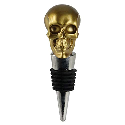 Gold Totenkopf Flasche Wein Stopper Gold Totenkopf Flasche Wein Stopper von Wild Eye