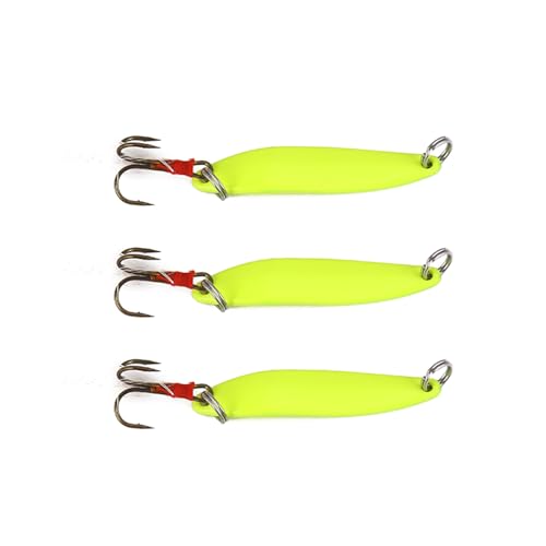 3Pcs Metall Leuchtend Löffel Köder Pailletten Künstliche Harte Köder Jigging Fishings Locken Sinkende Metall Leuchtend Löffel Köder von Wilgure