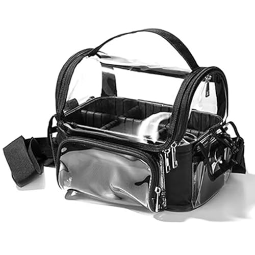 Kosmetiktasche Große Kapazität Kulturbeutel Transparente Make Up Tasche Make Up Pinselhalter Tragbarer Kulturbeutel Für Frauen Und Mädchen von Wilgure