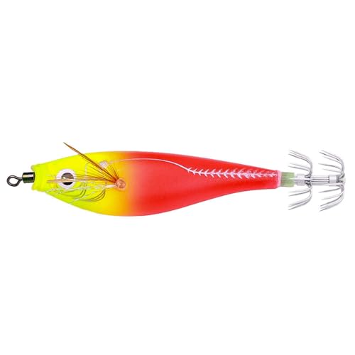 Wilgure 95mm Glow Squid Hook Baits Angelköder Künstlicher Tintenfischhaken Squid Shrimp Fishing Glow Shrimp Lures von Wilgure