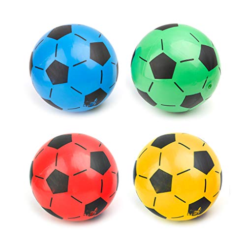 Wilgure Aufblasbare Fußball Wasserbälle Für Kinder Trainingsball PVC Fußball Spielplatzbälle Spielzeug Für Indoor Outdoor Aktivitäten 20 cm von Wilgure