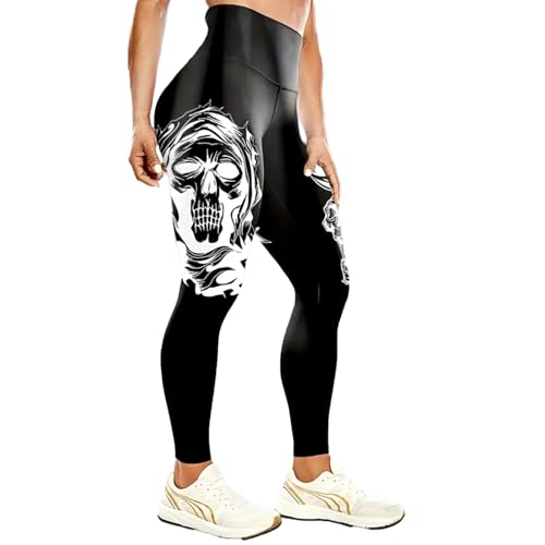 Wilgure Damen Leggings Sport Leggings Leuchtet Dunkeln Hosen Hohe Taille Laufhose Sport Leggings Für Fitness von Wilgure