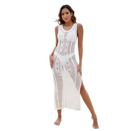 Wilgure Häkel Badeanzug Überwurf In Voller Länge Ärmelloses Badeanzug Kleid Seitlich Geschlitztes Strandkleid Badebekleidungs Überwurf Kleid Wilgure Häkel Badeanzug Überwurf In Voller Länge Ärmelloses Badeanzug Kleid Seitlich Geschlitztes Strandkleid Badebekleidungs Überwurf Kleid von Wilgure