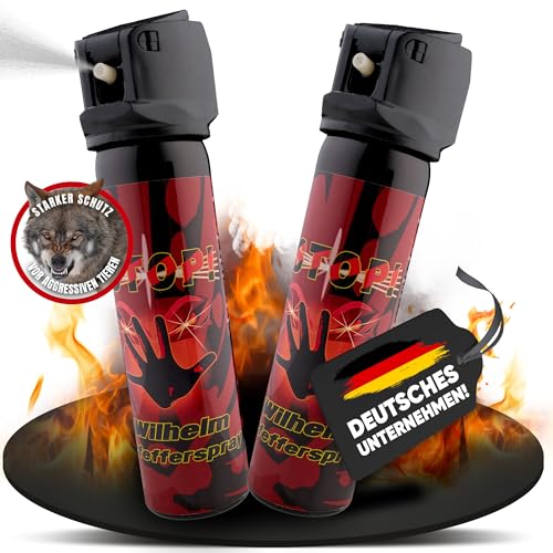 2 x Wilhelm Pfefferspray 60 ml Tierabwehr Selbstverteidigung CS KO Jet von Wilhelm