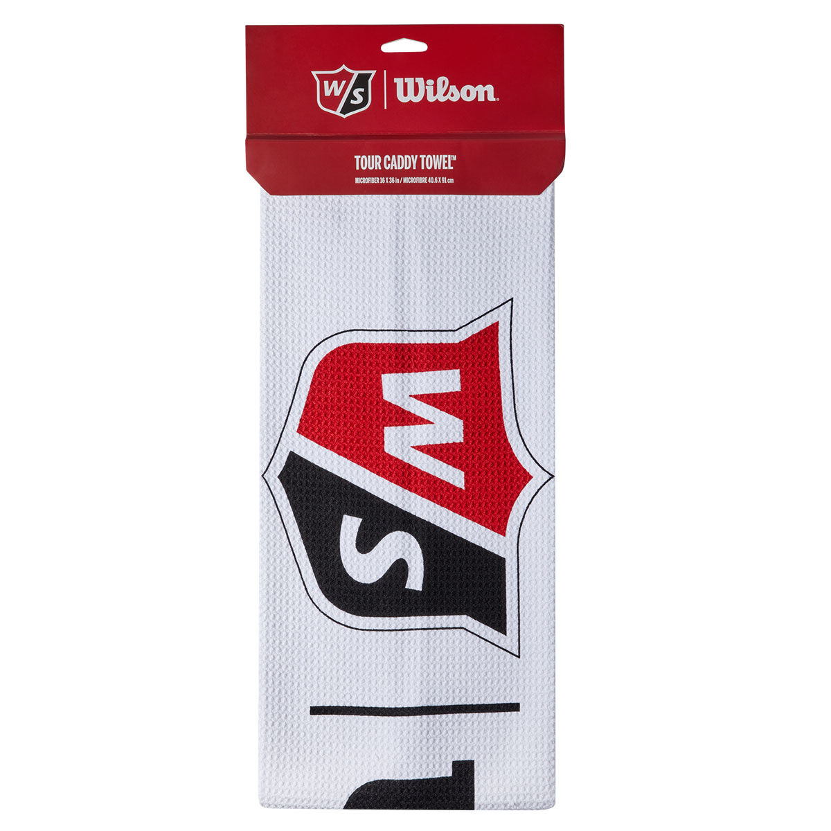 Wilson Staff Wilson Tour Caddy Golf Towel, Mens, White/black/red, One Size | American Golf - Father's Day Gift von Wilson Staff