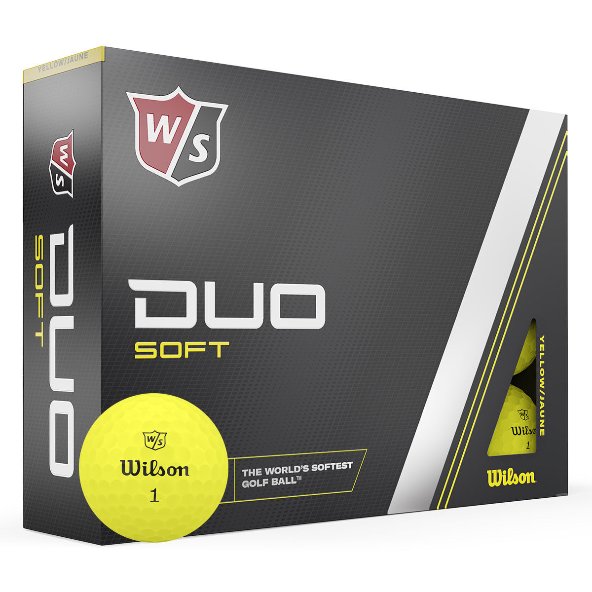 Wilson Staff Yellow DUO Soft 12 Golf Ball Pack | American Golf, One Size - Father's Day Gift von Wilson Staff