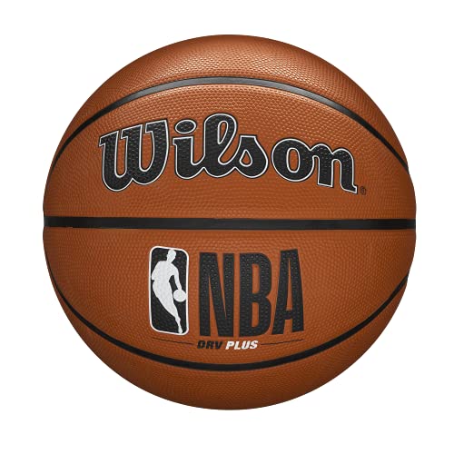 Wilson Basketball NBA DRV PLUS, Outdoor, Gummi, Größe: 6, Braun von Wilson