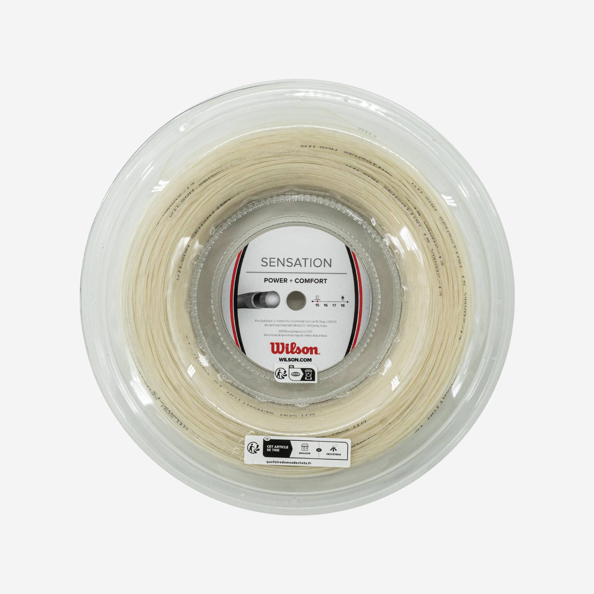Tennissaite Sensation 1.35 mm Monofaser 200 m weiß Tennissaite Sensation 1.35 mm Monofaser 200 m weiß von Wilson
