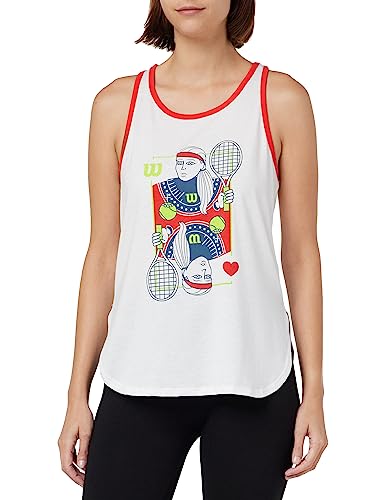 Wilson W Queen Tech Tank T-Shirt für Damen, Damen, Unterhemd, WRA792301XS, weiß, XS Wilson W Queen Tech Tank T-Shirt für Damen, Damen, Unterhemd, WRA792301XS, weiß, XS von Wilson