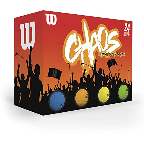 WILSON Chaos 24 Golfball-Set, Mehrfarbig von Wilson