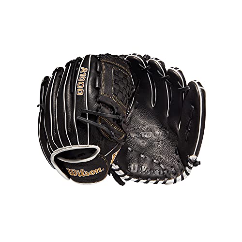 WILSON Damen A1000 Fastpitch P12 Softball-Handschuh, Schwarz/Metallic Gold, 12" WILSON Damen A1000 Fastpitch P12 Softball-Handschuh, Schwarz/Metallic Gold, 12" von Wilson
