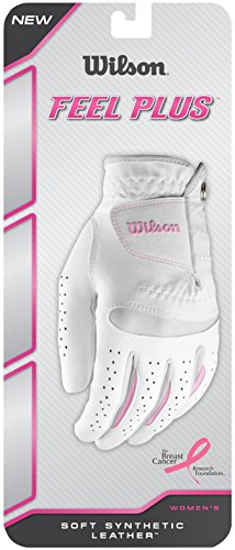 Wilson Damen Golfhandschuh, Größe M, Links, LLH, Weiß, Feel Plus, WGJA00770M von Wilson
