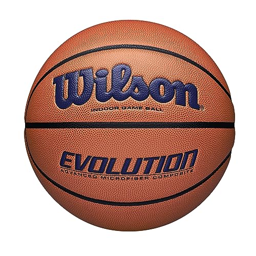 Wilson Evolution Indoor Game Basketball, Marineblau, Größe 17,8-74,9 cm von Wilson