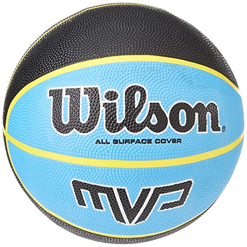 Wilson Outdoor-Basketball, Rauer Untergrund, Asphalt, Granulat, Kunststoffboden, Größe 6, 8 bis 12 Jahre, MVP, Braun, 5 von Wilson