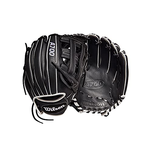 WILSON Mädchen A700 Fastpitch 12" Softball-Handschuh, schwarz/weiß WILSON Mädchen A700 Fastpitch 12" Softball-Handschuh, schwarz/weiß von Wilson
