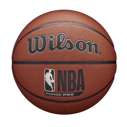 WILSON NBA Forge Pro Basketball für drinnen und draußen, Braun, Größe 17,8–74,9 cm von Wilson