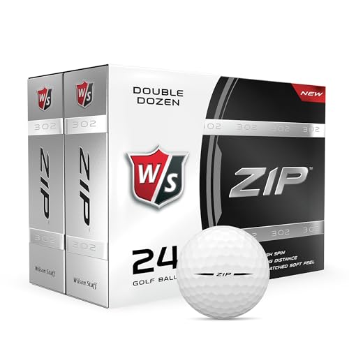 Wilson Staff WGWP25000 Golfbälle, Reißverschluss, Größe L, Weiß von Wilson