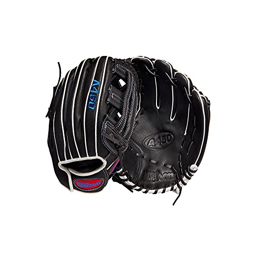 WILSON Unisex, Teenager A450 Baseball-Handschuh, schwarz/weiß, 12" von Wilson