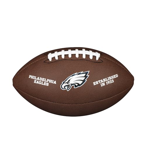 Wilson American Football NFL TEAM LOGO, Philadelphia Eagles, Offizielle Größe, Für Freizeitspieler und Sammler, PVC, braun, WTF1748XBPH von Wilson