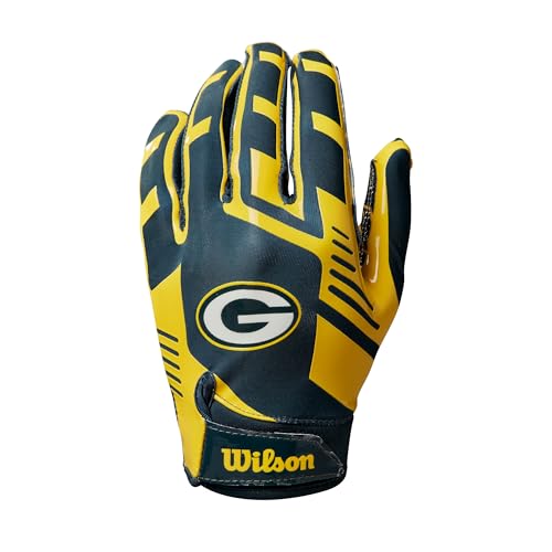 Wilson AD NFL Stretch FIT Gloves, Vert/Jaune von Wilson