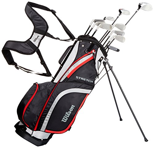 Wilson Anfänger-Amazon Exclusive Komplettsatz, 10 Golfschläger mit Carrybag, Herren, Rechtshand, Stretch XL, schwarz/grau/rot, WGG157551 Wilson Anfänger-Amazon Exclusive Komplettsatz, 10 Golfschläger mit Carrybag, Herren, Rechtshand, Stretch XL, schwarz/grau/rot, WGG157551 von Wilson