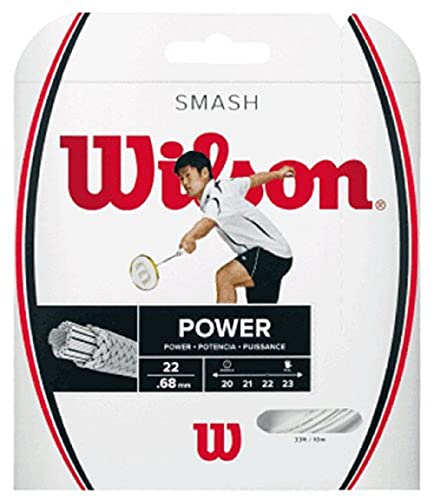 Wilson Badminton-Saite, Smash 66, 10 Meter, 0,68 mm Dicke, Weiß, WRR9429WH Wilson Badminton-Saite, Smash 66, 10 Meter, 0,68 mm Dicke, Weiß, WRR9429WH von Wilson