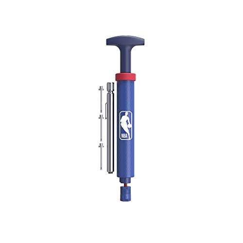 Wilson Ballpumpen-Set NBA DRV PUMP KIT, Inkl. Druckmesser und 3 Nadeln, Kunststoff, blau von Wilson