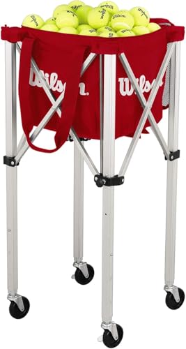 Wilson Ballwagen, Tennis Teaching Cart, für bis zu 150 Bälle, rot, WRZ541000 von Wilson