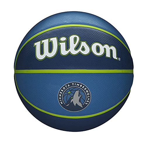 Wilson Basketball NBA TEAM TRIBUTE, MINNESOTA TIMBERWOLVES, Outdoor, Gummi, Größe: 7 von Wilson