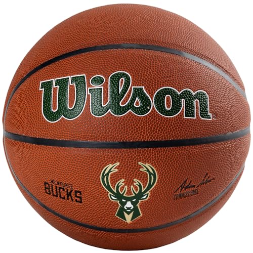 Wilson Basketball TEAM ALLIANCE, MILWAUKEE BUCKS, Indoor/Outdoor, Mischleder, Größe: 7 von Wilson