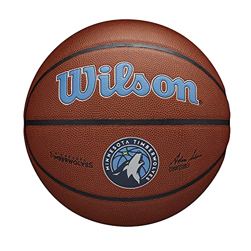 Wilson Basketball TEAM ALLIANCE, MINNESOTA TIMBERWOLVES, Indoor/Outdoor, Mischleder, Größe: 7 von Wilson