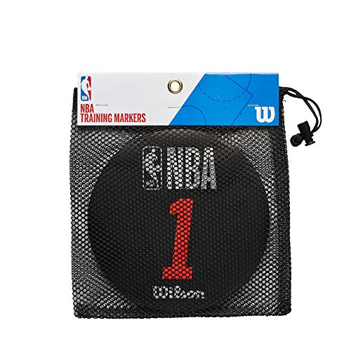 Wilson Basketball Trainings-Marker NBA DRV TRAINING MARKERS, Kunststoff, Schwarz, 5 Stück von Wilson