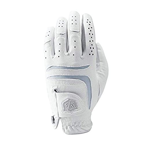 Wilson Staff Damen Golfhandschuh, Grip Plus, Material-Kombi, Größe: L, Linkshand, LLH, weiß, WGJA00101L Wilson Staff Damen Golfhandschuh, Grip Plus, Material-Kombi, Größe: L, Linkshand, LLH, weiß, WGJA00101L von Wilson Staff