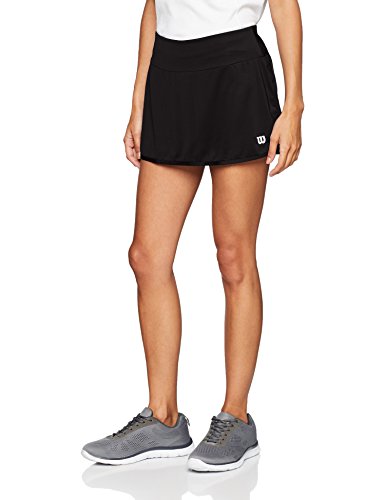 Wilson Damen Tennis-Rock, W Team 12.5'' Skirt, Polyester/Elasthan, Schwarz, Größe: L, WRA766202 von Wilson