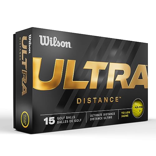 Wilson Staff Golfbälle, Ultra Distance, Zweiteiliger Golfball, 15 Bälle, Gelb Wilson Staff Golfbälle, Ultra Distance, Zweiteiliger Golfball, 15 Bälle, Gelb von Wilson