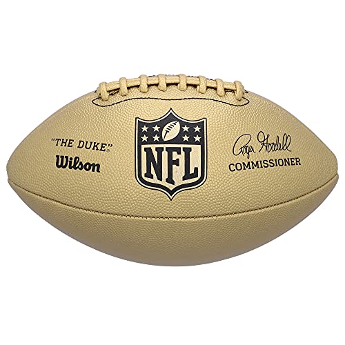Wilson American Football NFL DUKE METALLIC EDITION, Mischleder, Offizielle Größe, Gold, WTF1826XB Wilson American Football NFL DUKE METALLIC EDITION, Mischleder, Offizielle Größe, Gold, WTF1826XB von Wilson