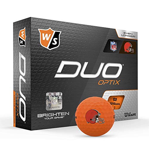 Wilson Duo Soft NFL Golfbälle (12 Stück) Cleveland, Orange von Wilson