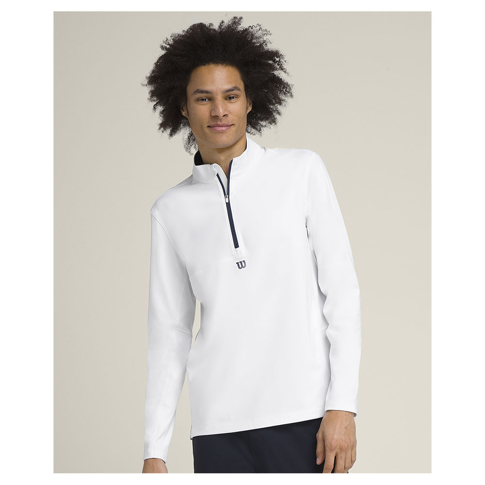 Wilson Elevete Performance Half Zip Sweatshirt Weiß L Mann von Wilson