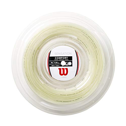 Wilson Erwachsene Besaitung von Schläger Sensation 16 200 m Reel Tennissaite, Natural von Wilson