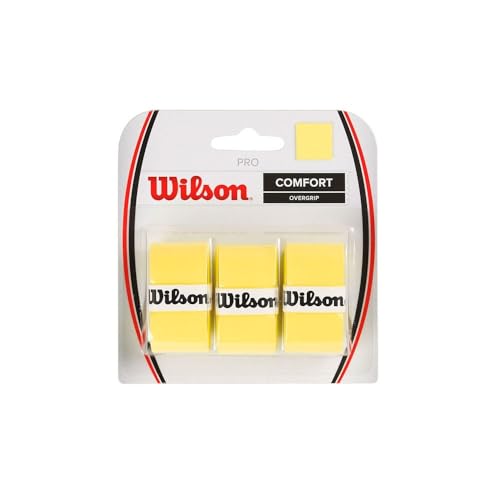 Wilson Unisex Griffband Pro Overgrip, gelb, 3 Stück, WRZ4014YE Wilson Unisex Griffband Pro Overgrip, gelb, 3 Stück, WRZ4014YE von Wilson