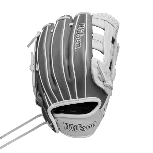 Wilson Herbst 2024 A1000® IF12 Infield Fastpitch Softball-Handschuh, 30,5 cm, Weiß/Grau, für Rechtshänder von Wilson